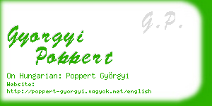 gyorgyi poppert business card